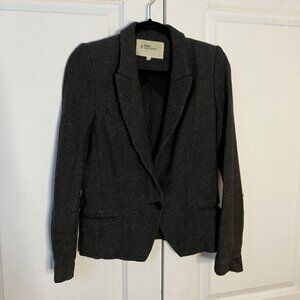 Etoile Isabel Marant Blazer Womens 0 Wool Blend Tweed Black Gray